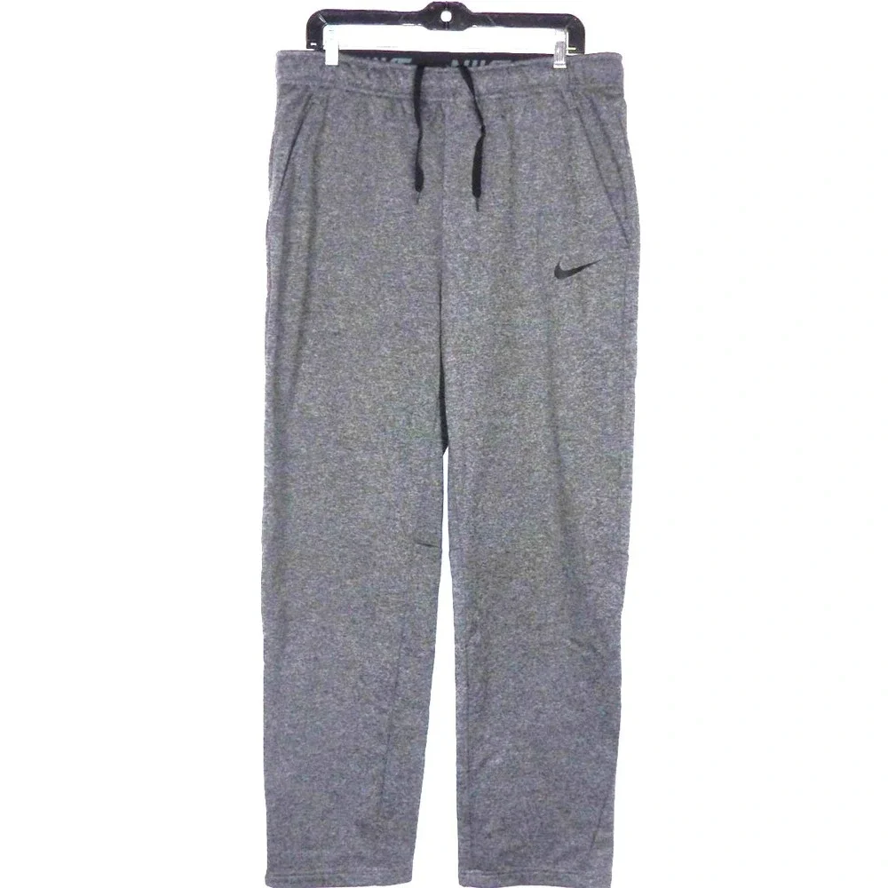 Nike Dri-Fit Standard Fit Gray Draw String Lined Sweatpants Men's Large